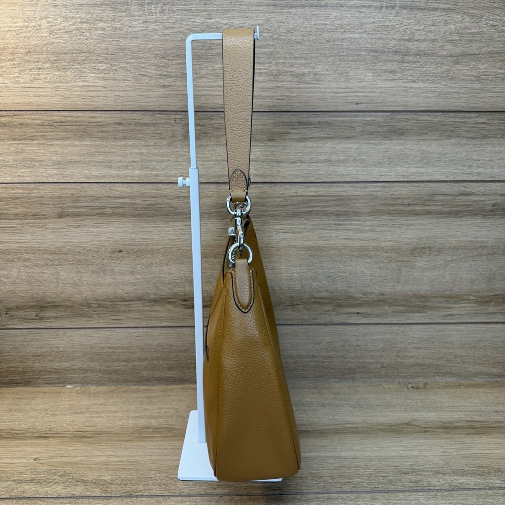 Coach Teri Hobo Shoulder Bag Light Saddle Brown Pebbled Leather CJ517 - Picture 5 of 16